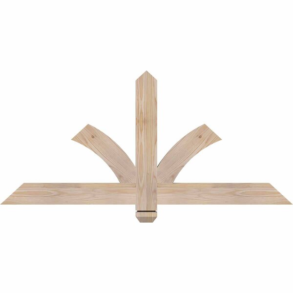 Ekena Millwork Redmond Smooth Timber Gable Bracket, Douglas Fir, 48"W x 22"H x 1 1/2"D x 3 1/2"F, 11/12 Pitch GBW048X22X0204RED00SDF - main
